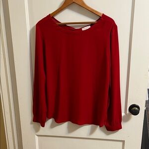LOFT Vibrant Red Blouse